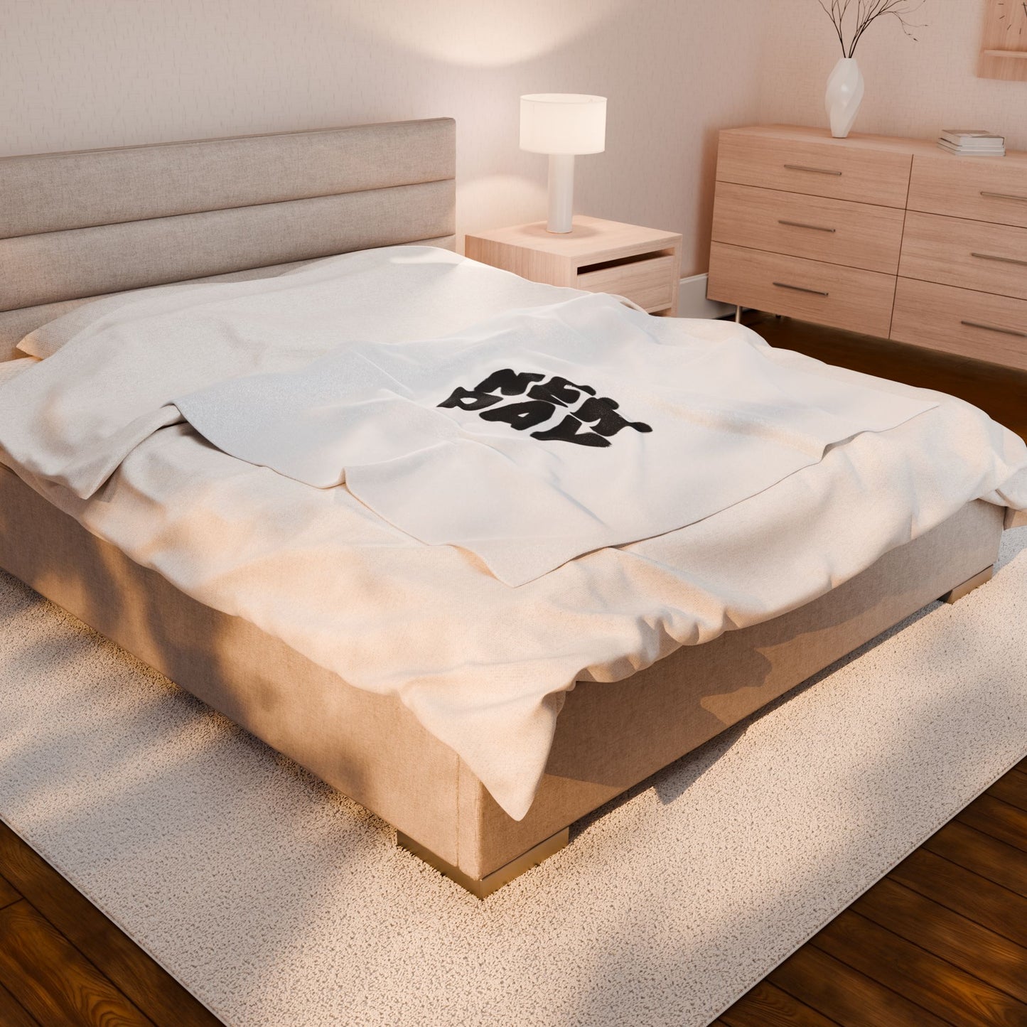 Cozy Velveteen Plush Blanket – Embrace the New Day, Soft Throw Blanket for Home, Gift for Friends, Cozy Comfort, Winter Essentials