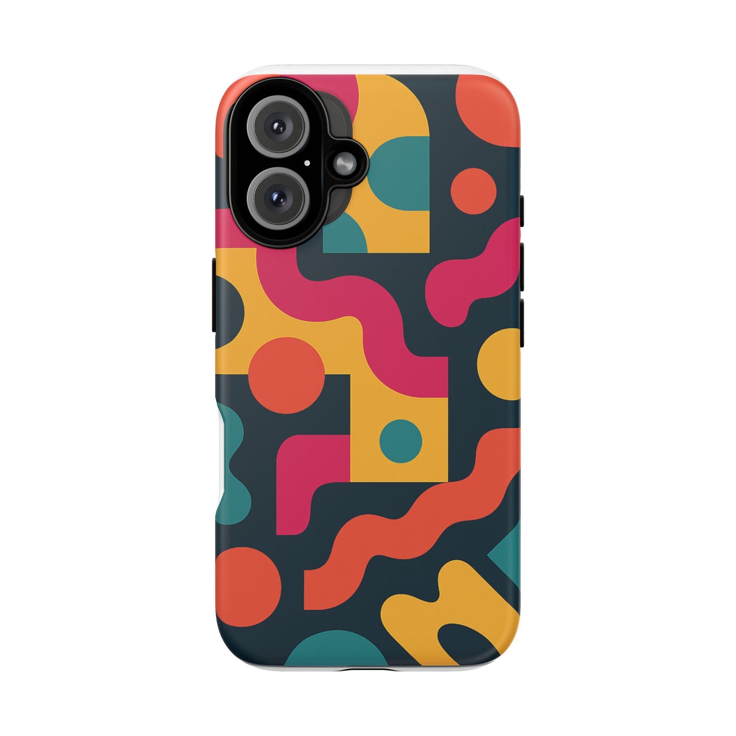 Colorful Phone Case with Abstract Design, Tough Phone Cover, Trendy Smartphone Accessory, Unique Gift for Her, Modern Tech Case