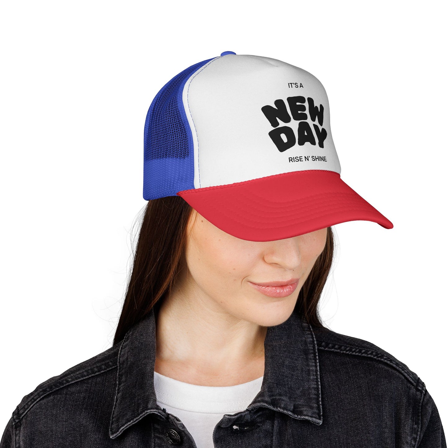 Uplifting Trucker Cap | It's a New Day | Motivational Hat | Perfect for Summer, Outdoor Activities, Gifting, Festivals