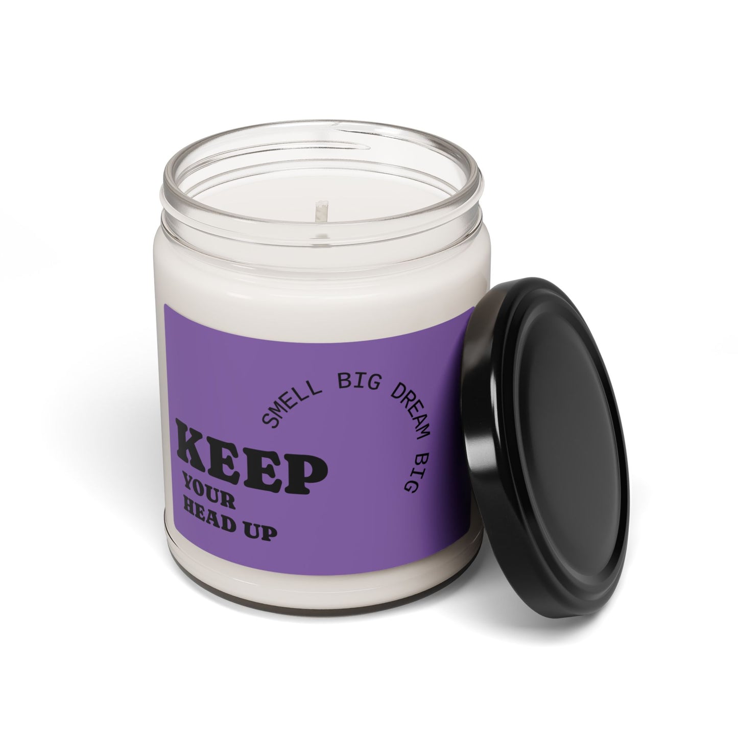 Keep Your Head Up Scented Candle, Motivational Soy Wax Gift for Stress Relief, Home Decor, Unique Birthday Present, Mindfulness Candle
