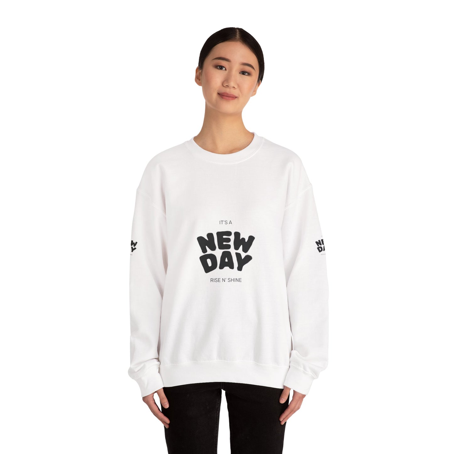Inspirational Crewneck Sweatshirt, Cozy Gift, Motivational Apparel, Perfect for New Beginnings, Unisex Fashion, Casual Wear