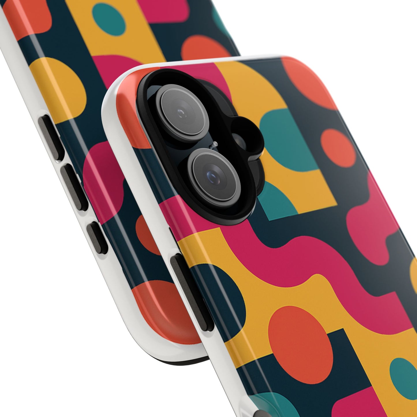 Colorful Phone Case with Abstract Design, Tough Phone Cover, Trendy Smartphone Accessory, Unique Gift for Her, Modern Tech Case