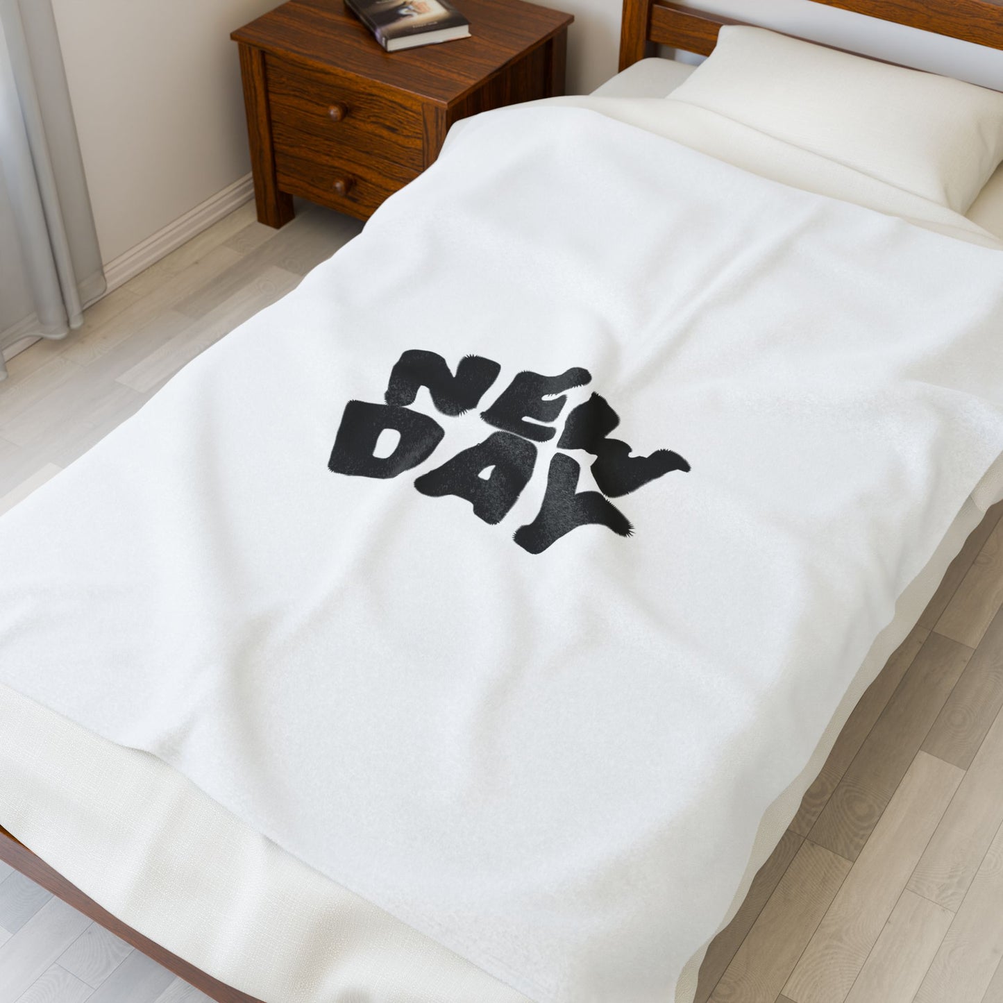 Cozy Velveteen Plush Blanket – Embrace the New Day, Soft Throw Blanket for Home, Gift for Friends, Cozy Comfort, Winter Essentials