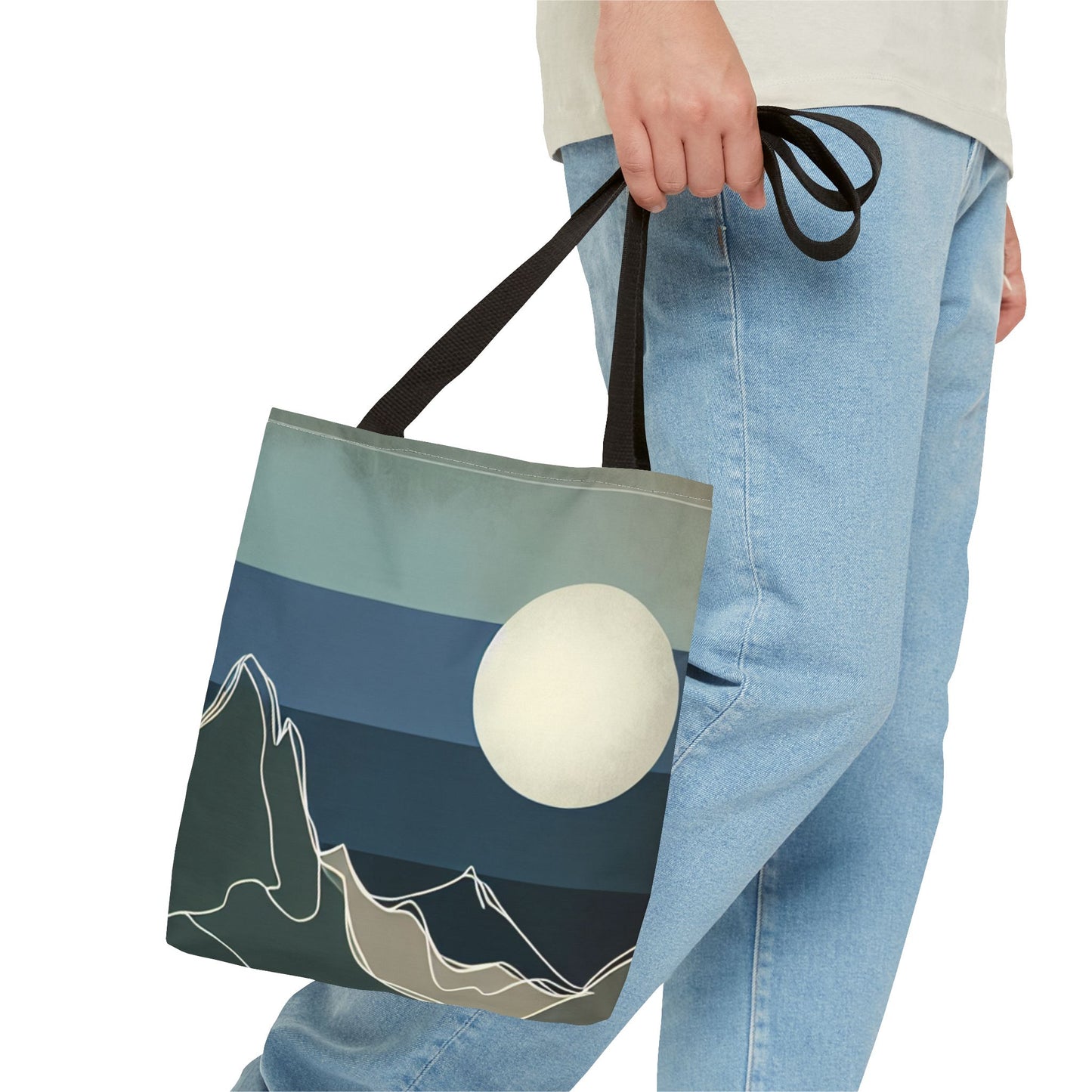 Serene Landscape Tote Bag | Eco-Friendly Carryall, Gift for Nature Lovers, Travel Companion, Beach Bag, Reusable Shopping Bag