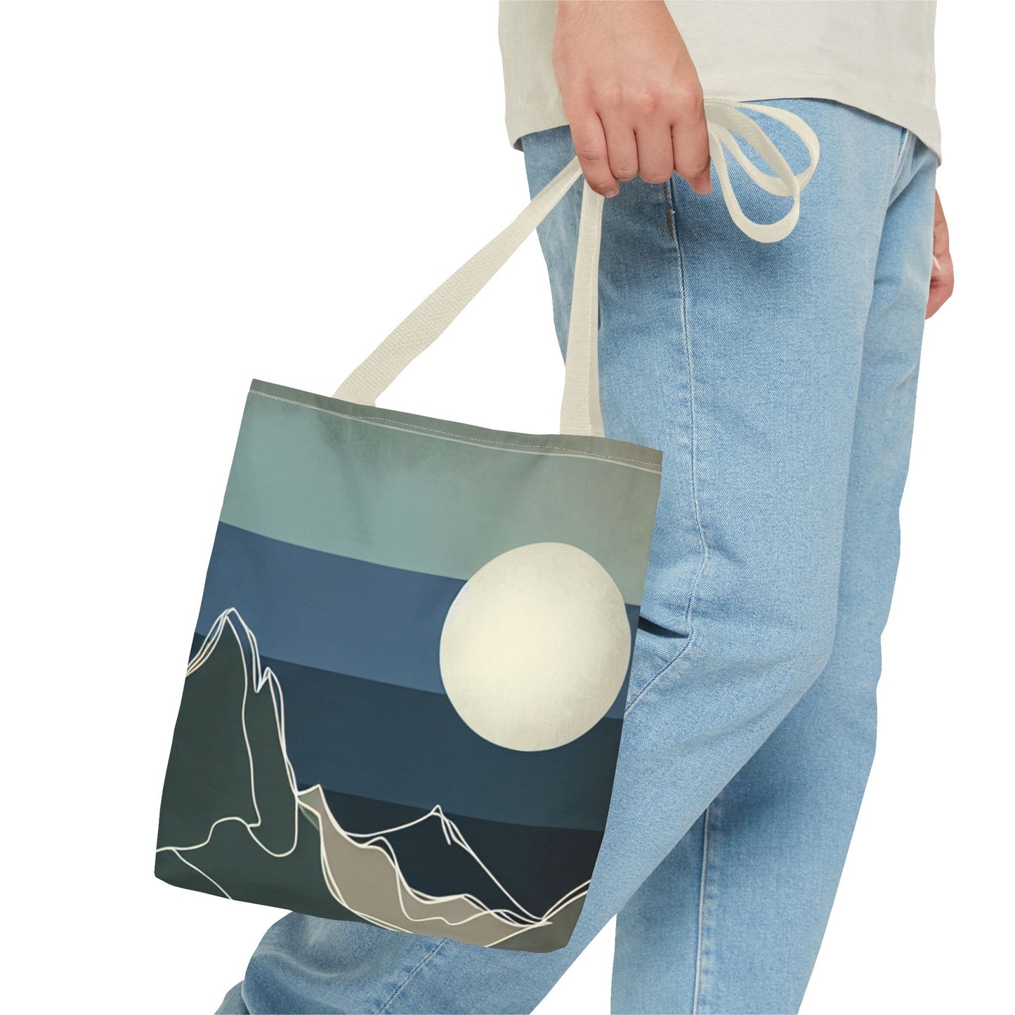 Serene Landscape Tote Bag | Eco-Friendly Carryall, Gift for Nature Lovers, Travel Companion, Beach Bag, Reusable Shopping Bag