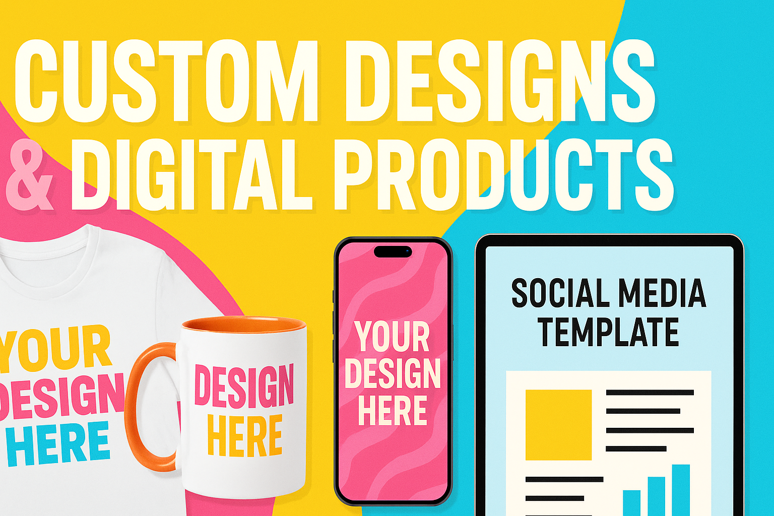 Custom Designs & Digital Products Banner