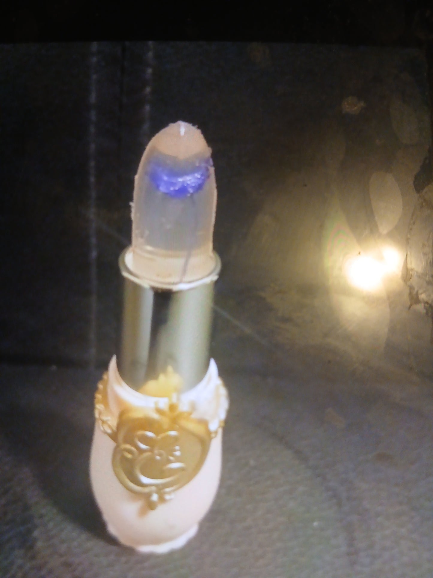 Lip stick with flowers