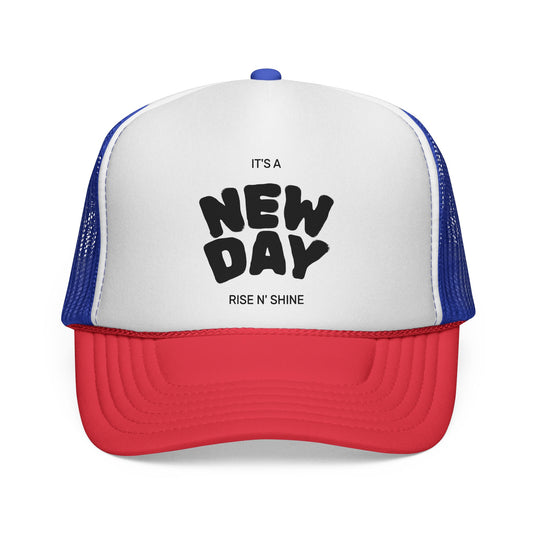 Uplifting Trucker Cap | It's a New Day | Motivational Hat | Perfect for Summer, Outdoor Activities, Gifting, Festivals