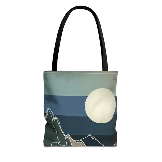 Serene Landscape Tote Bag | Eco-Friendly Carryall, Gift for Nature Lovers, Travel Companion, Beach Bag, Reusable Shopping Bag