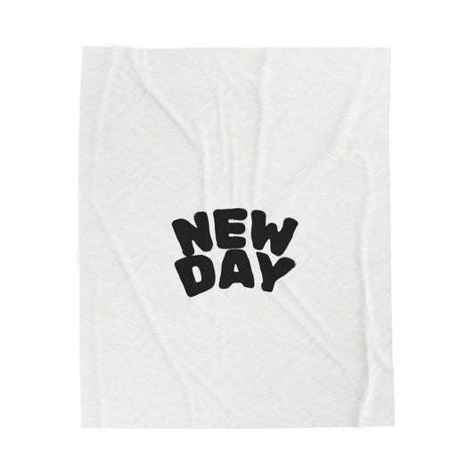 Cozy Velveteen Plush Blanket – Embrace the New Day, Soft Throw Blanket for Home, Gift for Friends, Cozy Comfort, Winter Essentials